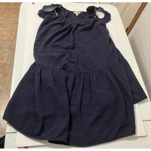 Boden Woman's Navy Blue Tank Dress Knee High US 16/18R UK 20R Baumwolle Cotton - Picture 6 of 10